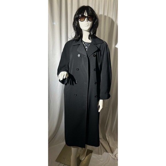 Gallery Petite Black Trench Coat, NWOT - Picture 3 of 4